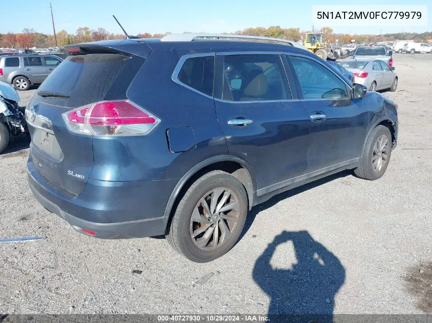 2015 Nissan Rogue Sl VIN: 5N1AT2MV0FC779979 Lot: 40727930