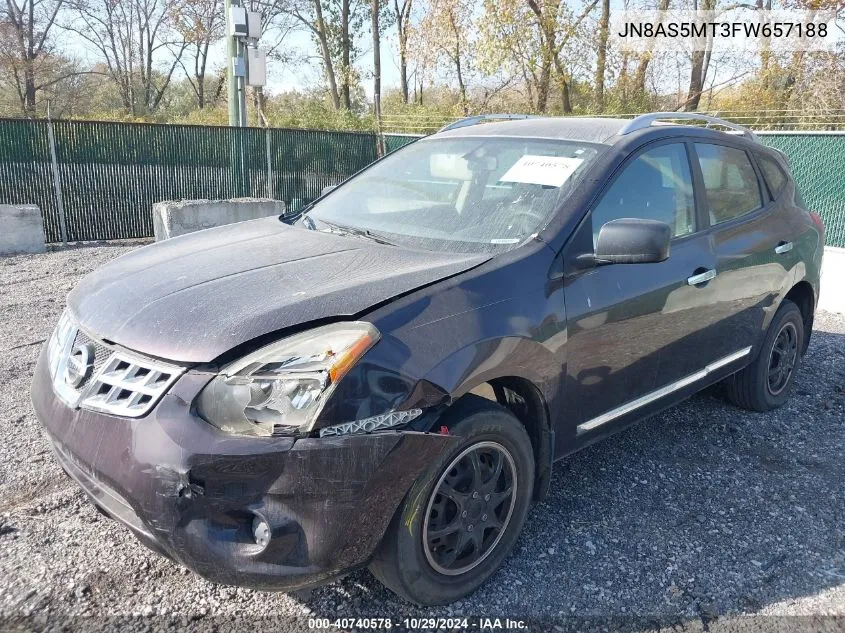 2015 Nissan Rogue Select S VIN: JN8AS5MT3FW657188 Lot: 40740578