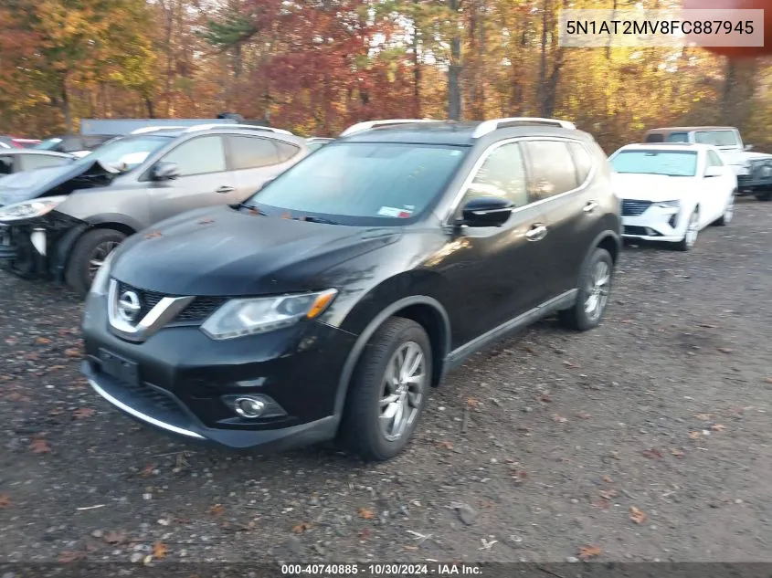 2015 Nissan Rogue Sl VIN: 5N1AT2MV8FC887945 Lot: 40740885