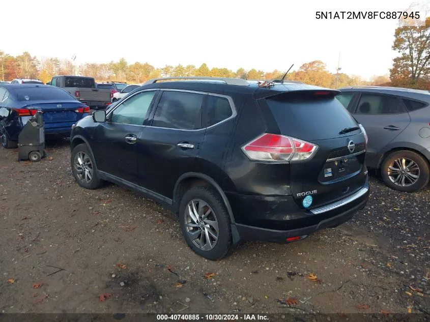 2015 Nissan Rogue Sl VIN: 5N1AT2MV8FC887945 Lot: 40740885