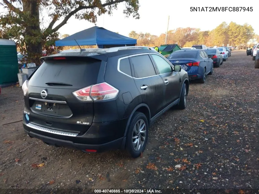 2015 Nissan Rogue Sl VIN: 5N1AT2MV8FC887945 Lot: 40740885