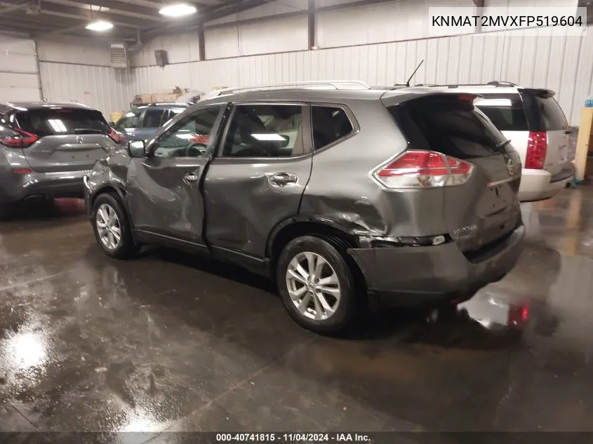 2015 Nissan Rogue Sv VIN: KNMAT2MVXFP519604 Lot: 40741815