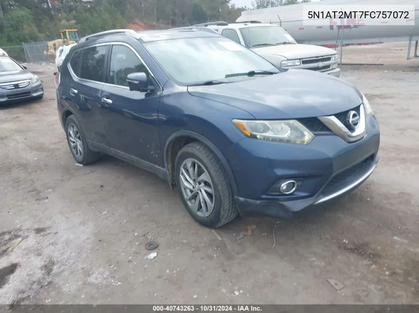 2015 Nissan Rogue Sl VIN: 5N1AT2MT7FC757072 Lot: 40743263