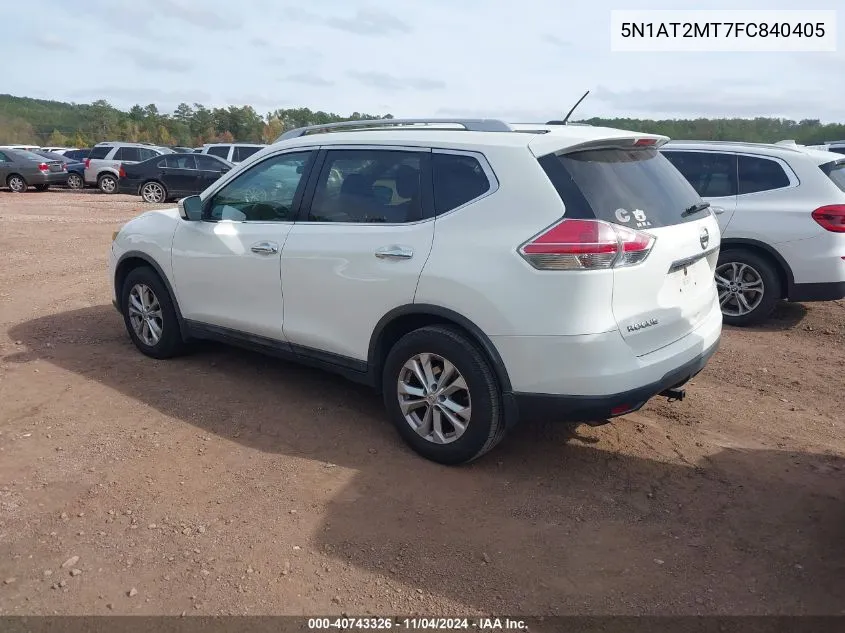 5N1AT2MT7FC840405 2015 Nissan Rogue Sv