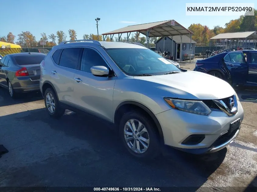 2015 Nissan Rogue Sv VIN: KNMAT2MV4FP520490 Lot: 40749636