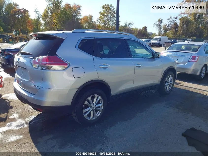 2015 Nissan Rogue Sv VIN: KNMAT2MV4FP520490 Lot: 40749636