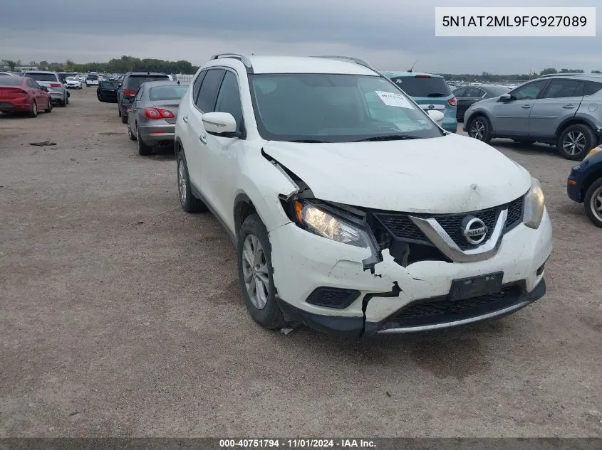 2015 Nissan Rogue Sv VIN: 5N1AT2ML9FC927089 Lot: 40751794