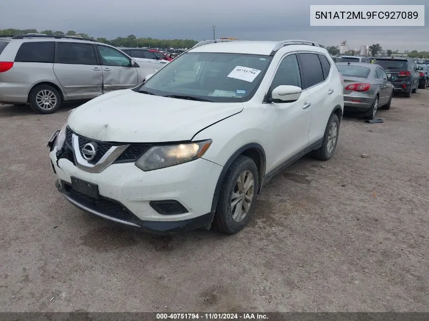 2015 Nissan Rogue Sv VIN: 5N1AT2ML9FC927089 Lot: 40751794