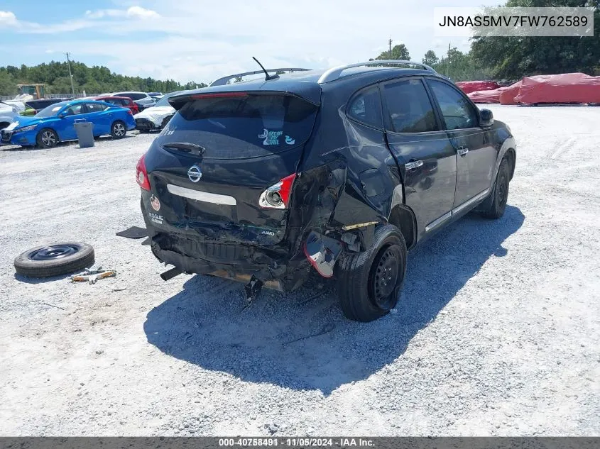 2015 Nissan Rogue Select S VIN: JN8AS5MV7FW762589 Lot: 40758491