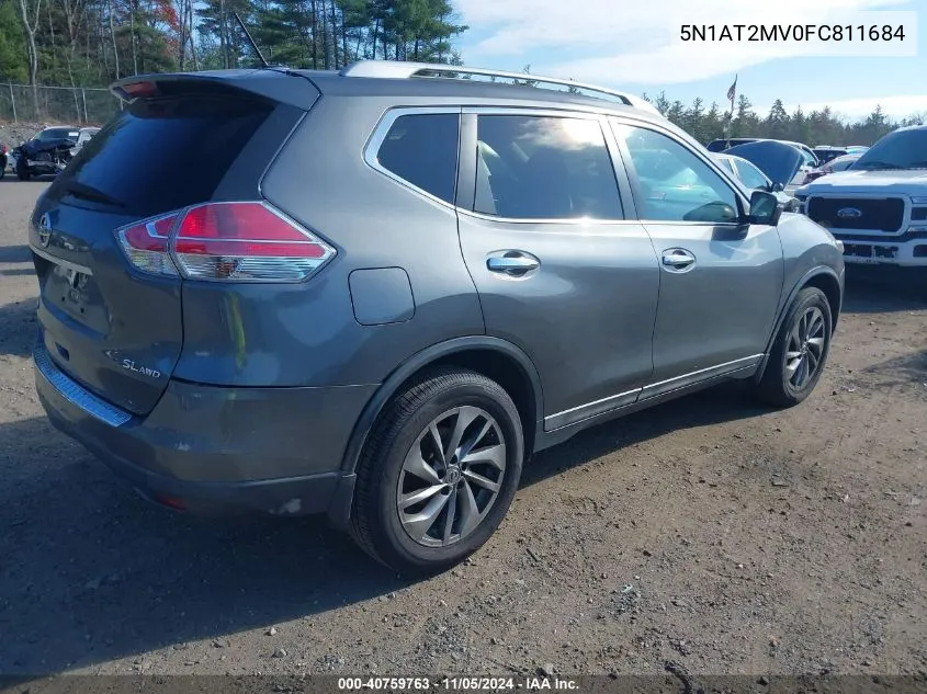 2015 Nissan Rogue Sl VIN: 5N1AT2MV0FC811684 Lot: 40759763