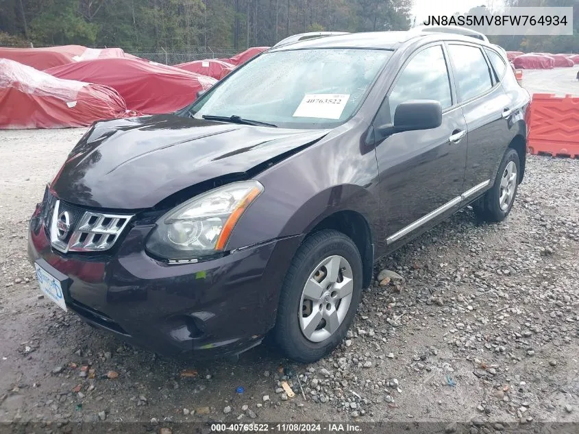 2015 Nissan Rogue Select S VIN: JN8AS5MV8FW764934 Lot: 40763522