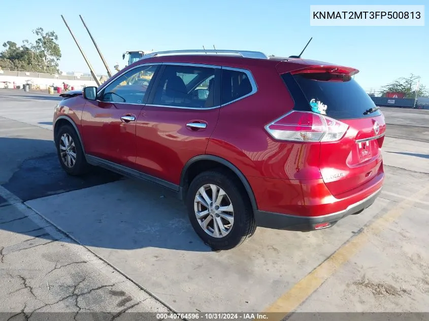 2015 Nissan Rogue Sv VIN: KNMAT2MT3FP500813 Lot: 40764596