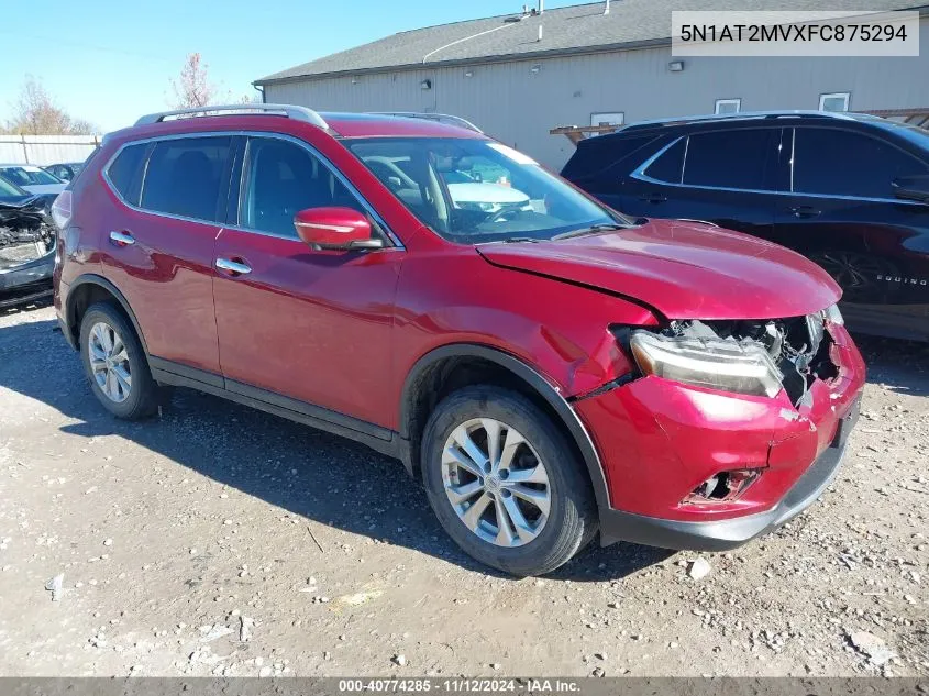 2015 Nissan Rogue Sv VIN: 5N1AT2MVXFC875294 Lot: 40774285