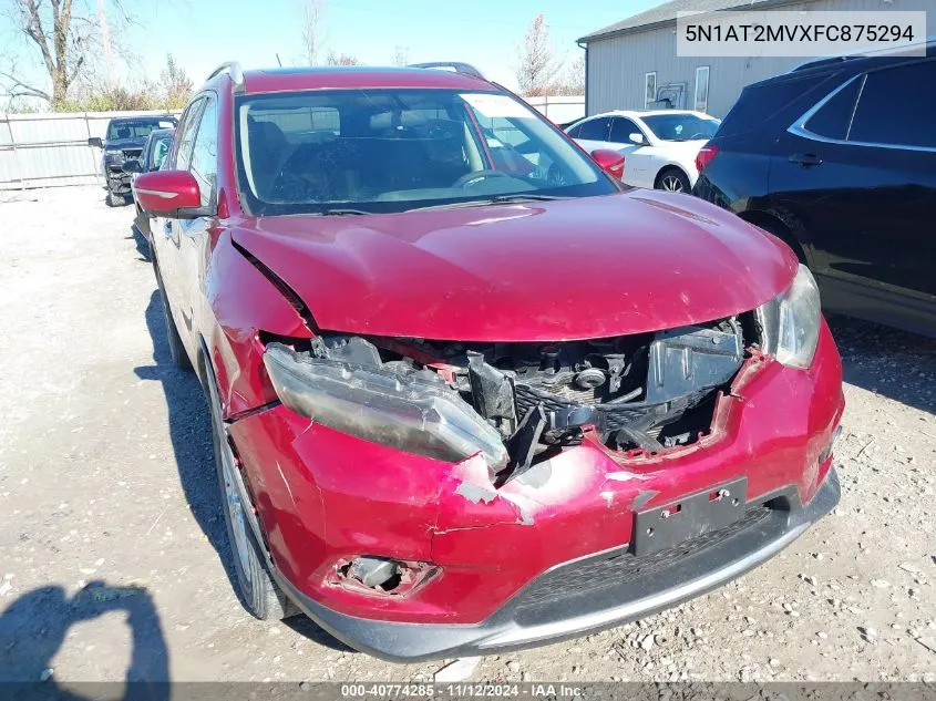 2015 Nissan Rogue Sv VIN: 5N1AT2MVXFC875294 Lot: 40774285