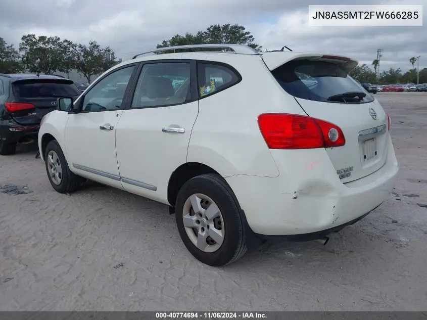 2015 Nissan Rogue Select S VIN: JN8AS5MT2FW666285 Lot: 40774694