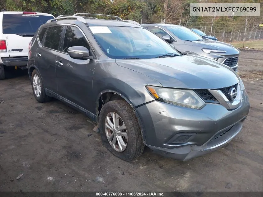 2015 Nissan Rogue Sv VIN: 5N1AT2MLXFC769099 Lot: 40776698