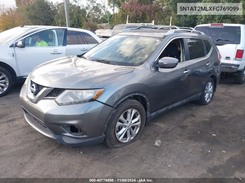 2015 Nissan Rogue Sv VIN: 5N1AT2MLXFC769099 Lot: 40776698