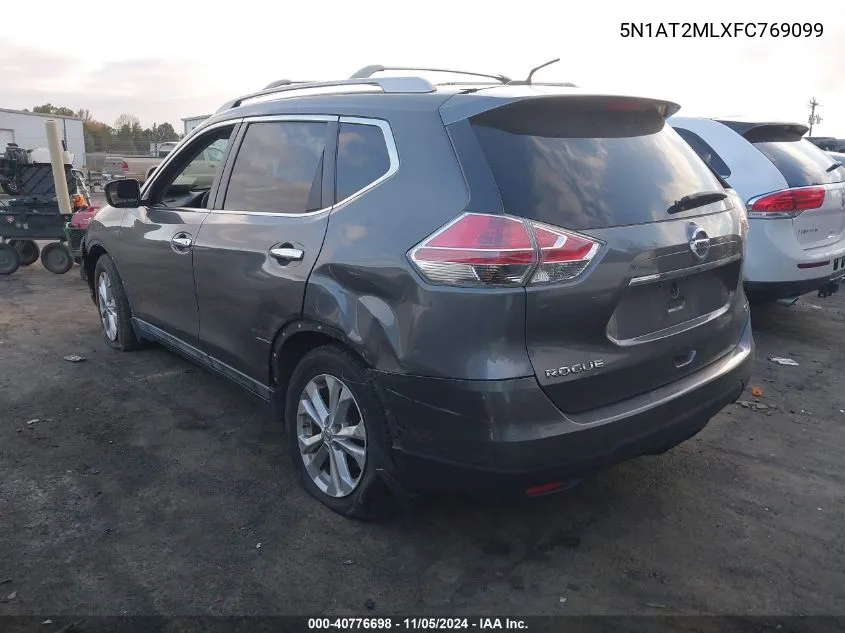 2015 Nissan Rogue Sv VIN: 5N1AT2MLXFC769099 Lot: 40776698