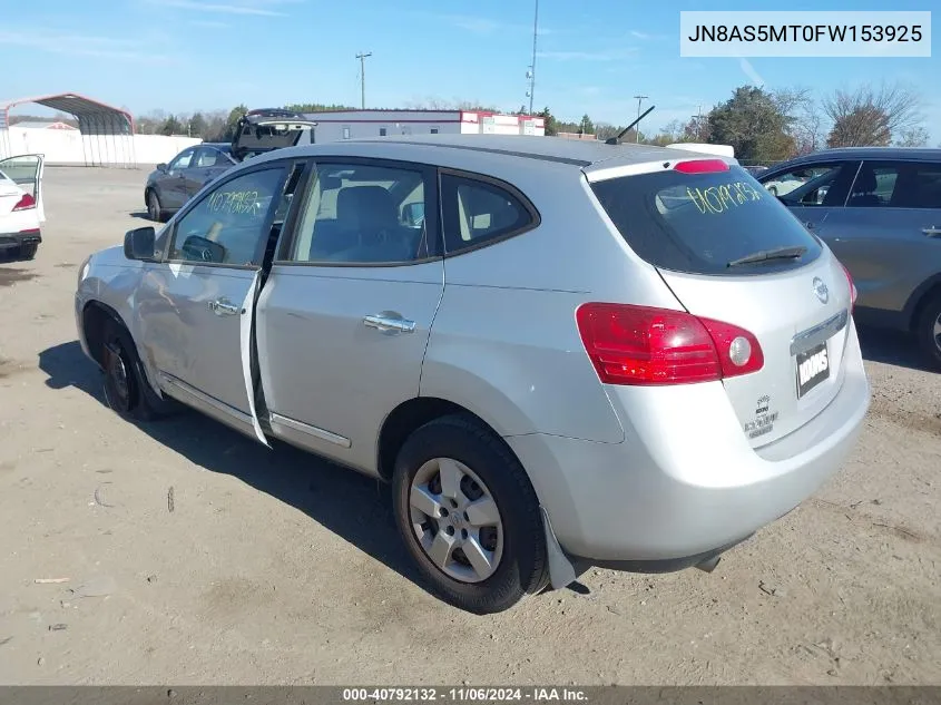 2015 Nissan Rogue Select S VIN: JN8AS5MT0FW153925 Lot: 40792132