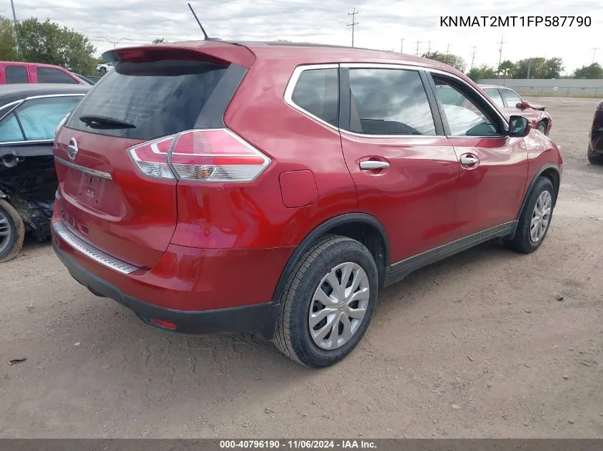 2015 Nissan Rogue S VIN: KNMAT2MT1FP587790 Lot: 40796190