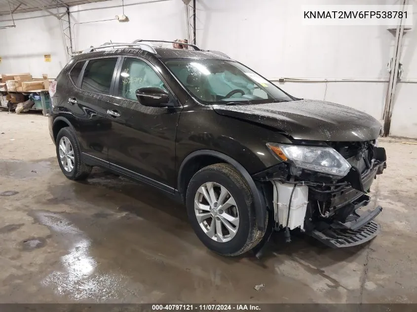 2015 Nissan Rogue Sv VIN: KNMAT2MV6FP538781 Lot: 40797121