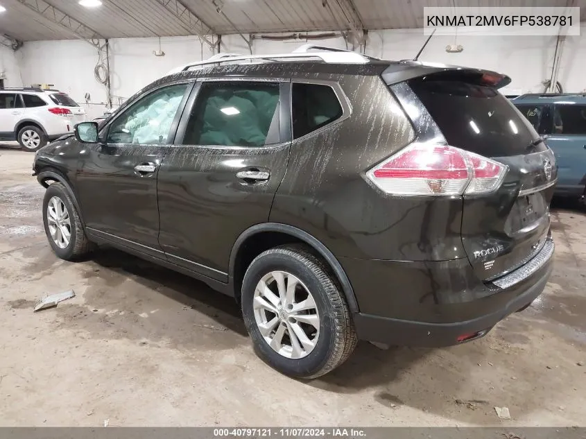 2015 Nissan Rogue Sv VIN: KNMAT2MV6FP538781 Lot: 40797121