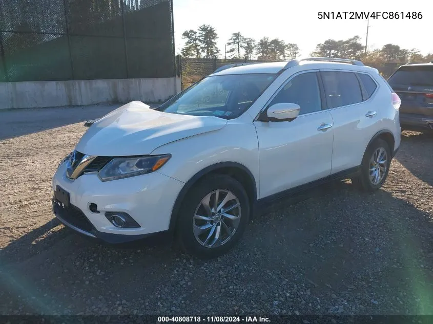 2015 Nissan Rogue Sl VIN: 5N1AT2MV4FC861486 Lot: 40808718