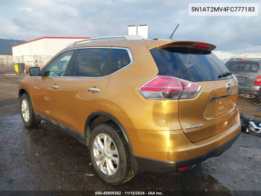 2015 Nissan Rogue Sv VIN: 5N1AT2MV4FC777183 Lot: 40809362