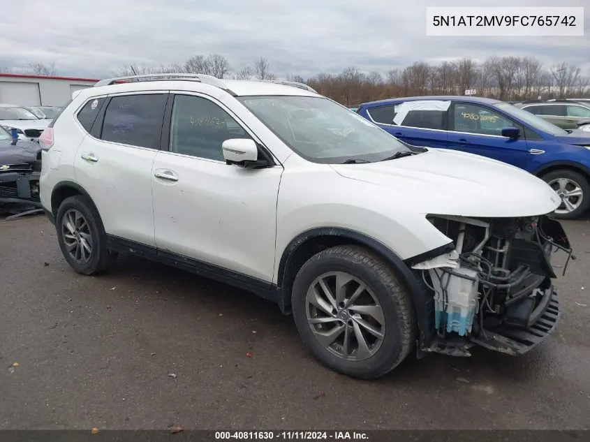 2015 Nissan Rogue Sl VIN: 5N1AT2MV9FC765742 Lot: 40811630