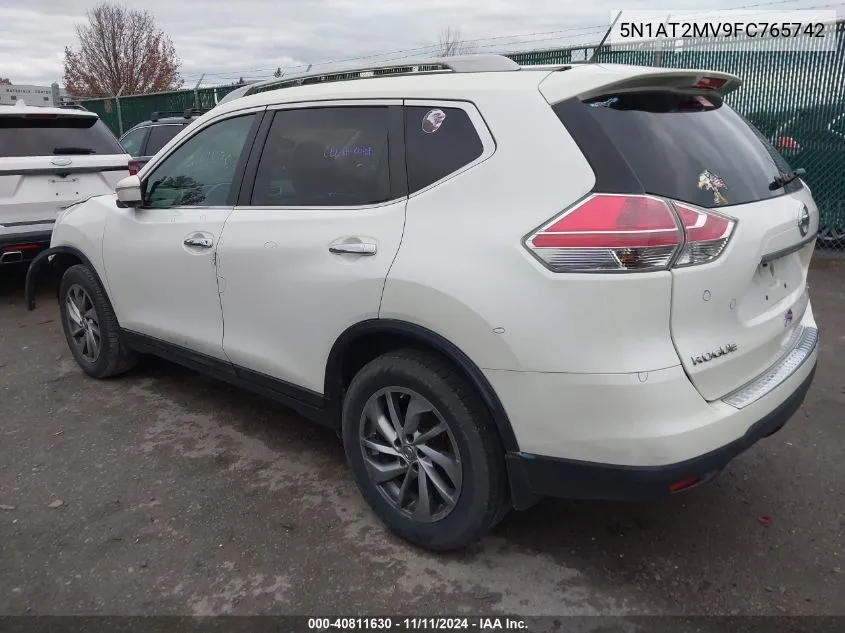 2015 Nissan Rogue Sl VIN: 5N1AT2MV9FC765742 Lot: 40811630