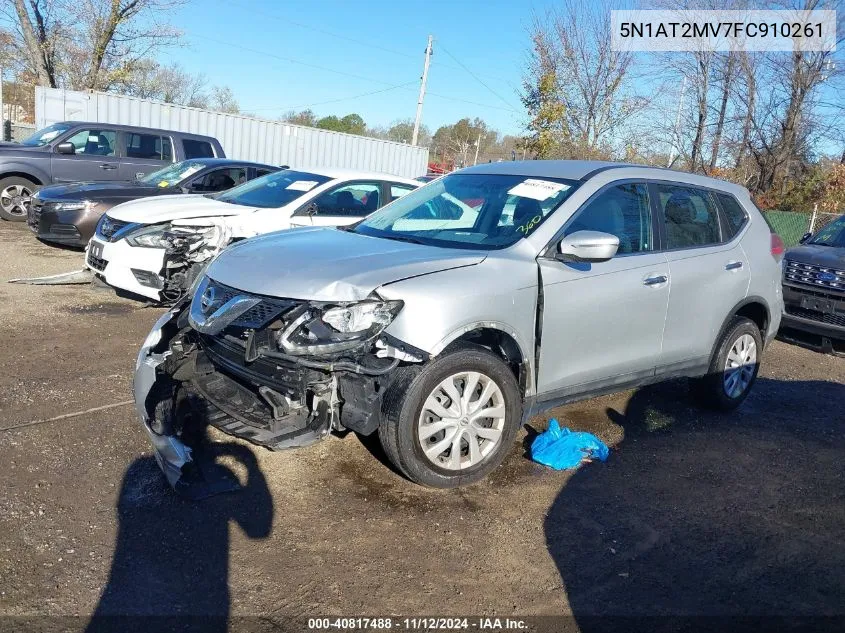 2015 Nissan Rogue S VIN: 5N1AT2MV7FC910261 Lot: 40817488