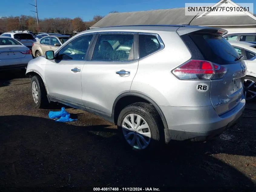 2015 Nissan Rogue S VIN: 5N1AT2MV7FC910261 Lot: 40817488