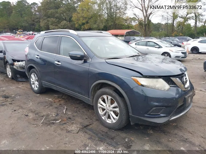 2015 Nissan Rogue Sv VIN: KNMAT2MV9FP533672 Lot: 40822495