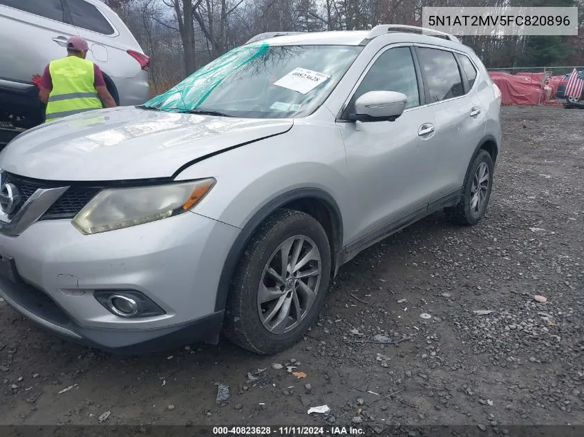 2015 Nissan Rogue Sl VIN: 5N1AT2MV5FC820896 Lot: 40823628