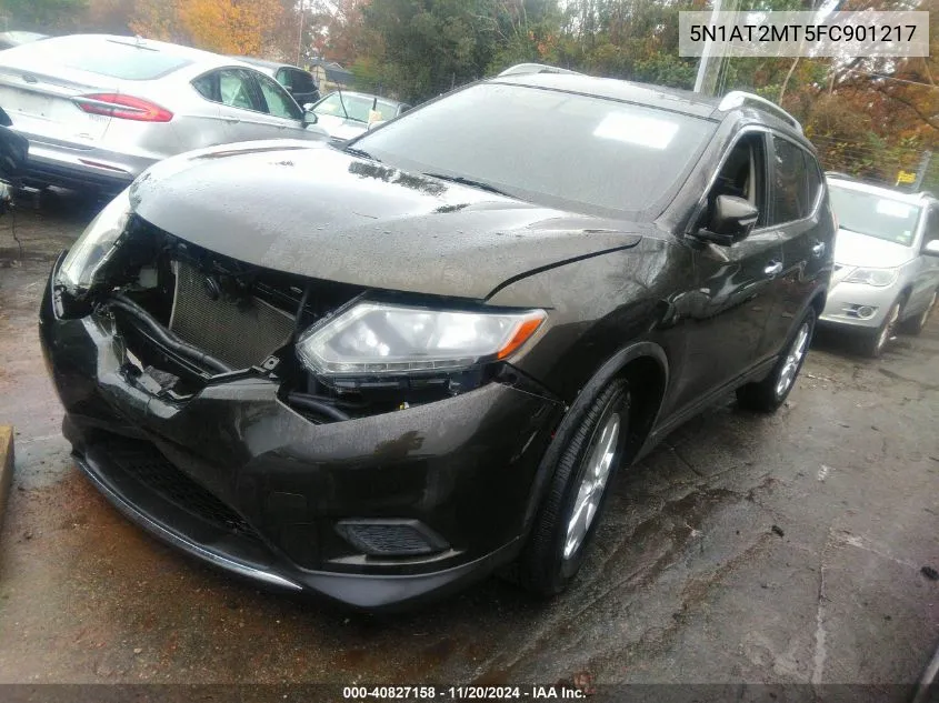 2015 Nissan Rogue Sv VIN: 5N1AT2MT5FC901217 Lot: 40827158