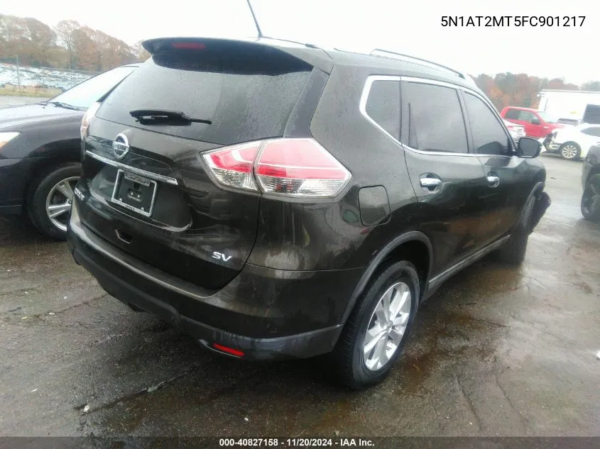 2015 Nissan Rogue Sv VIN: 5N1AT2MT5FC901217 Lot: 40827158