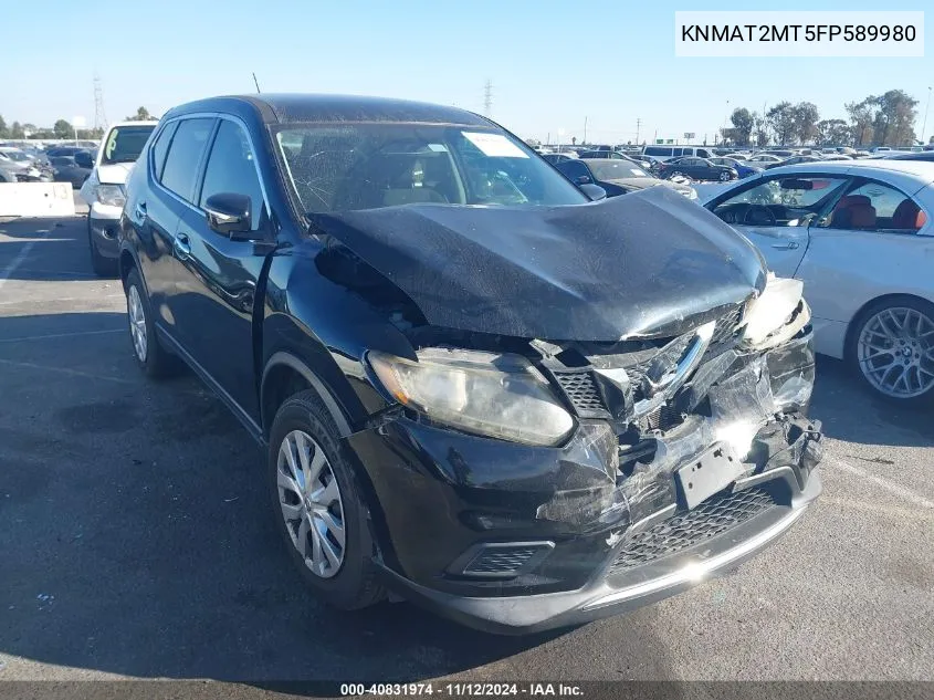 2015 Nissan Rogue S VIN: KNMAT2MT5FP589980 Lot: 40831974