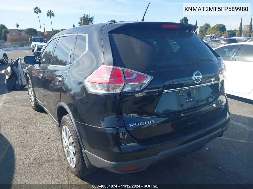 2015 Nissan Rogue S VIN: KNMAT2MT5FP589980 Lot: 40831974