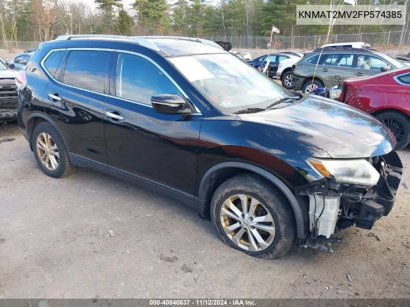 2015 Nissan Rogue Sv VIN: KNMAT2MV2FP574385 Lot: 40840637