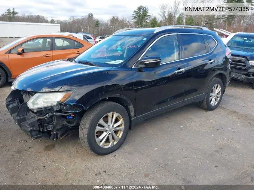 2015 Nissan Rogue Sv VIN: KNMAT2MV2FP574385 Lot: 40840637