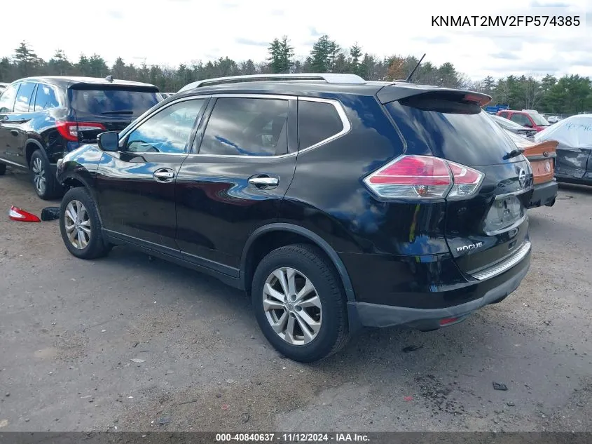 2015 Nissan Rogue Sv VIN: KNMAT2MV2FP574385 Lot: 40840637