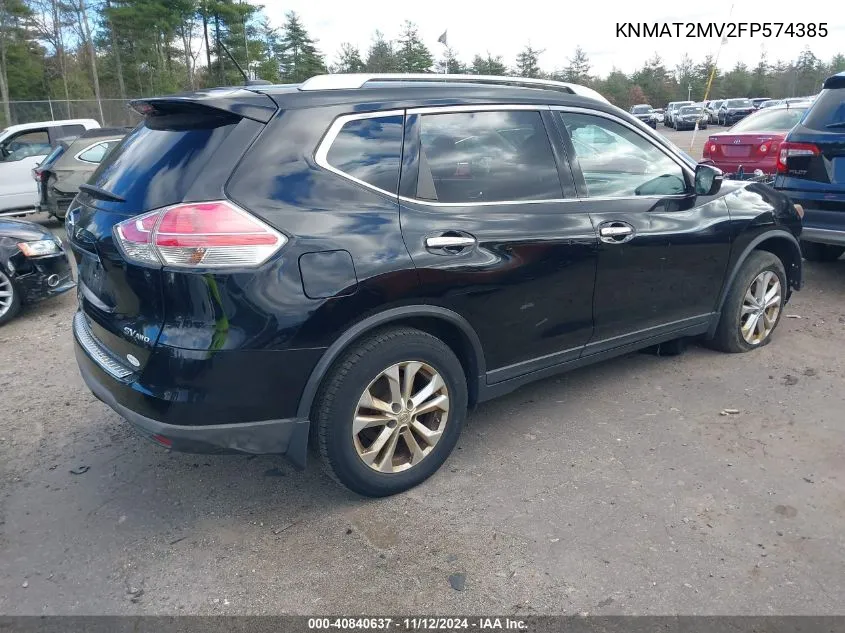 2015 Nissan Rogue Sv VIN: KNMAT2MV2FP574385 Lot: 40840637