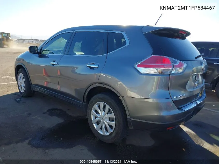 2015 Nissan Rogue S VIN: KNMAT2MT1FP584467 Lot: 40848057