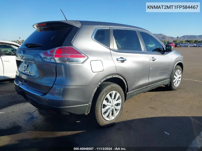 2015 Nissan Rogue S VIN: KNMAT2MT1FP584467 Lot: 40848057