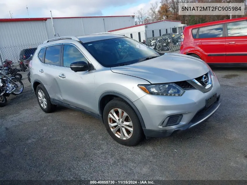 2015 Nissan Rogue Sv VIN: 5N1AT2MT2FC905984 Lot: 40855730