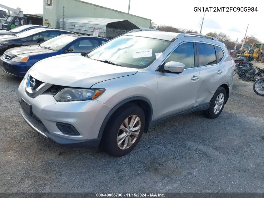 2015 Nissan Rogue Sv VIN: 5N1AT2MT2FC905984 Lot: 40855730