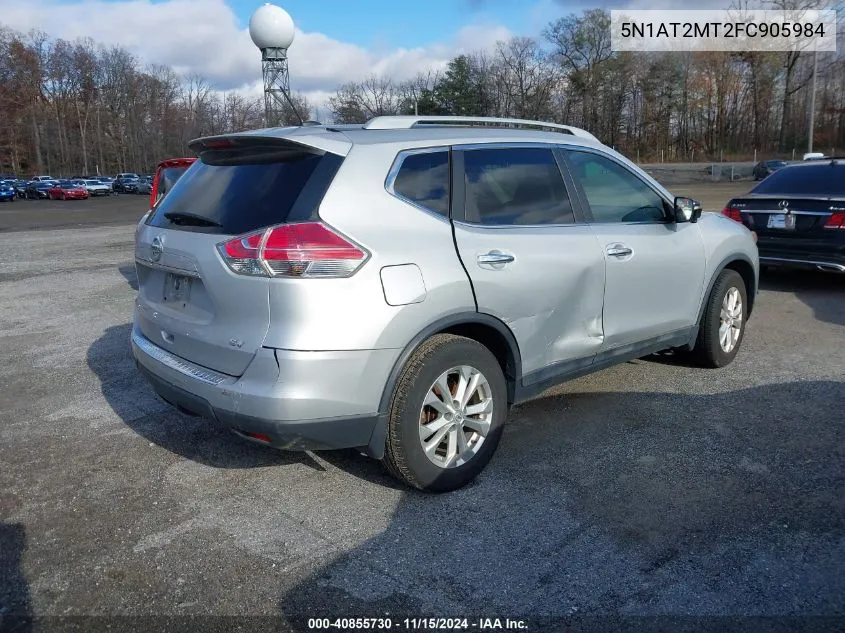 2015 Nissan Rogue Sv VIN: 5N1AT2MT2FC905984 Lot: 40855730