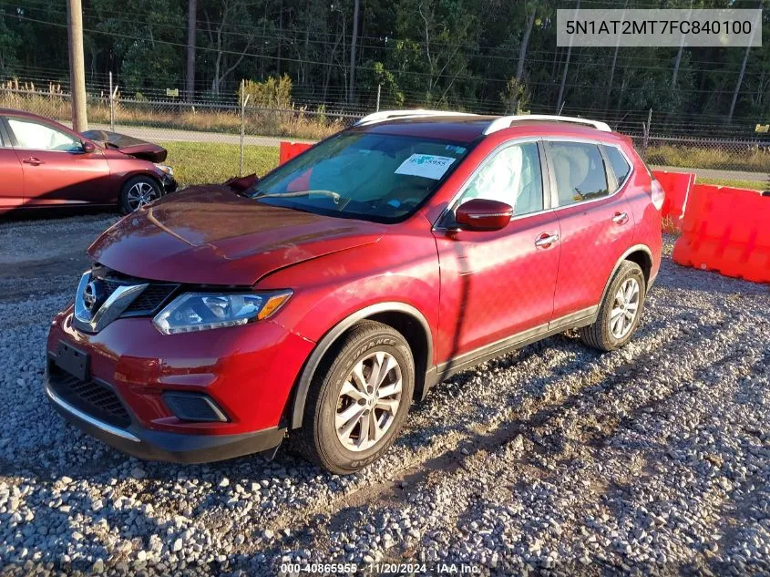 2015 Nissan Rogue Sv VIN: 5N1AT2MT7FC840100 Lot: 40865955