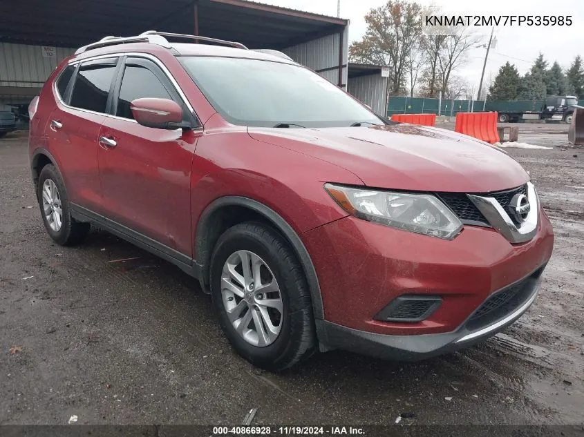 2015 Nissan Rogue S VIN: KNMAT2MV7FP535985 Lot: 40866928