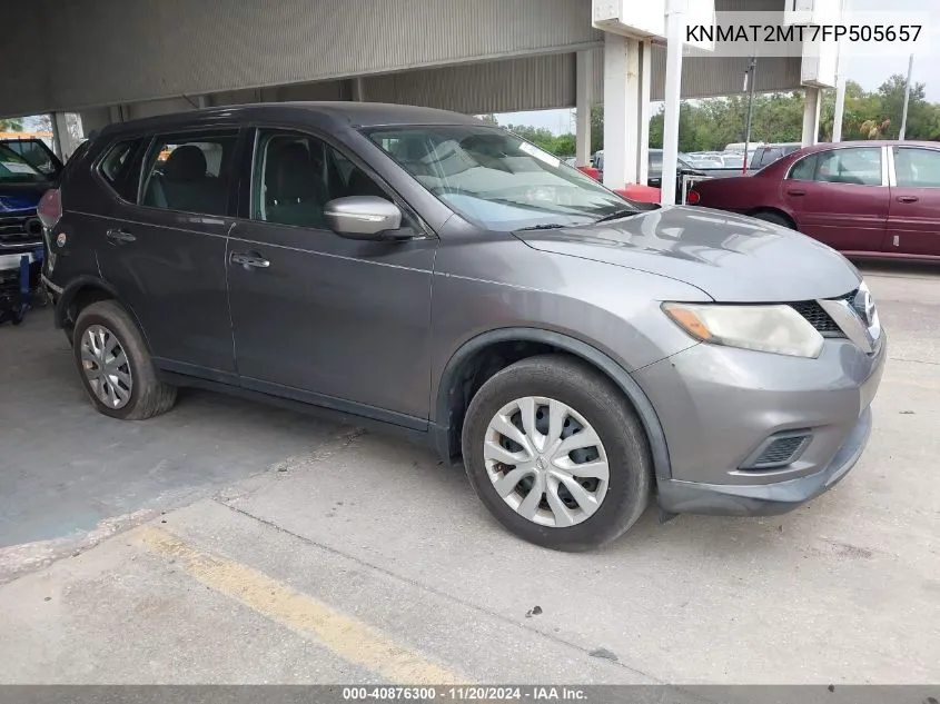 2015 Nissan Rogue S VIN: KNMAT2MT7FP505657 Lot: 40876300